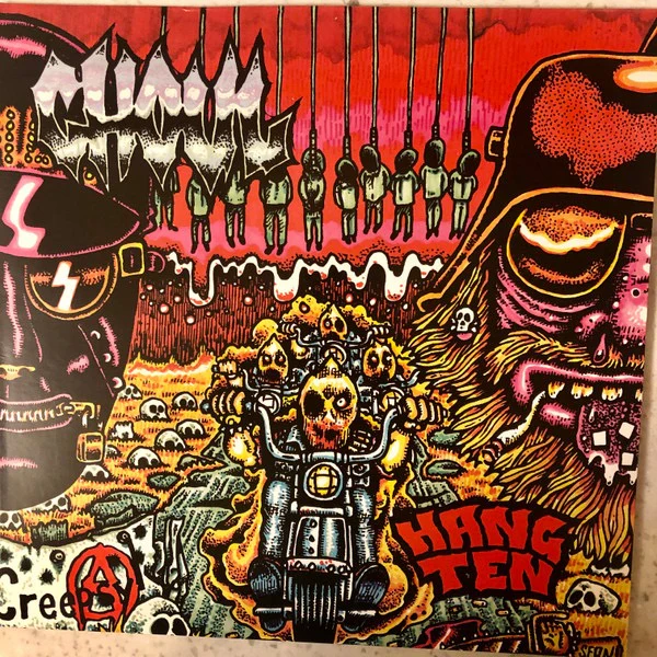 GHOUL, Hang Ten (Tankcrimes; TC76, US 2014, Stickered Plastic Sleeve, Limited To 300 On Pink/Red Splatter Vinyl) 10" VG+/VG+