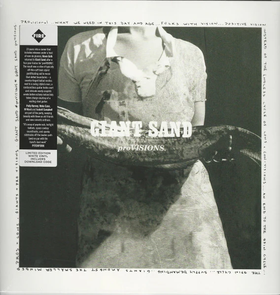 GIANT SAND, *proVISIONS* (Fire Records; FAME024LP, UK 2018 reissue, Inner, Postcard, White Vinyl, Ltd Edition (1000)) 12" VG+/VG