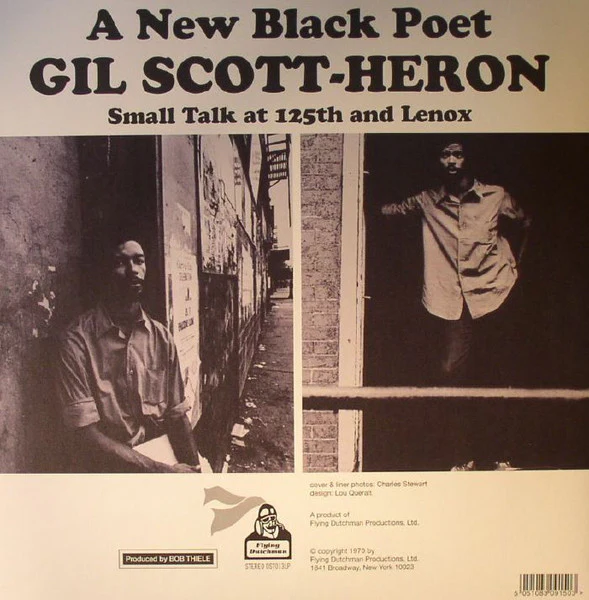 GIL SCOTT-HERON, Small Talk At 125th And Lenox (Flying Dutchman; OST013LP, UK 2015 Reissue, Gatefold, Remastered, 180g) LP VG+/VG+ - Image 2