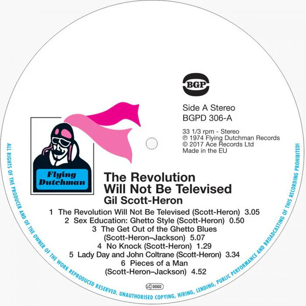 GIL SCOTT-HERON, The Revolution Will Not Be Televised (BGP Records ; BGPD 306, Europe 2017 Reissue, Inner) LP NEW/NEW - Image 3