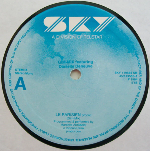 GIM-MIX FEATURING DANIELLE DENEUVE, Le Parisien (Sky; SKY 119555 SM, Netherlands 1984 Reissue), SALE - Up to 50% Off the Original Price 12" VG/VG - Image 3