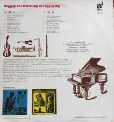 GLADSTONE ANDERSON & MUDIES ALL STARS, It May Sound Silly (Ashanti; SHAN 103, UK 1973) LP VG/VG - Image 2