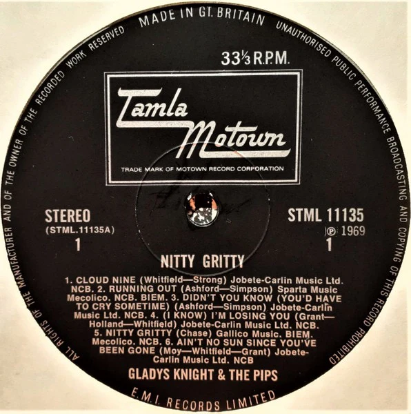 GLADYS KNIGHT & THE PIPS, Nitty Gritty (Tamla Motown; STML 11135, UK 1970, Laminated Flipback Sleeve) LP VG/G - Image 3