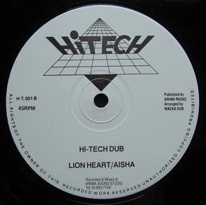 GLEN BROWN / LION HEART / AISHA, You're Breaking My Heart / Hi-Tech Dub (HiTECH; , UK 1986, Company Sleeve) 12" /VG+