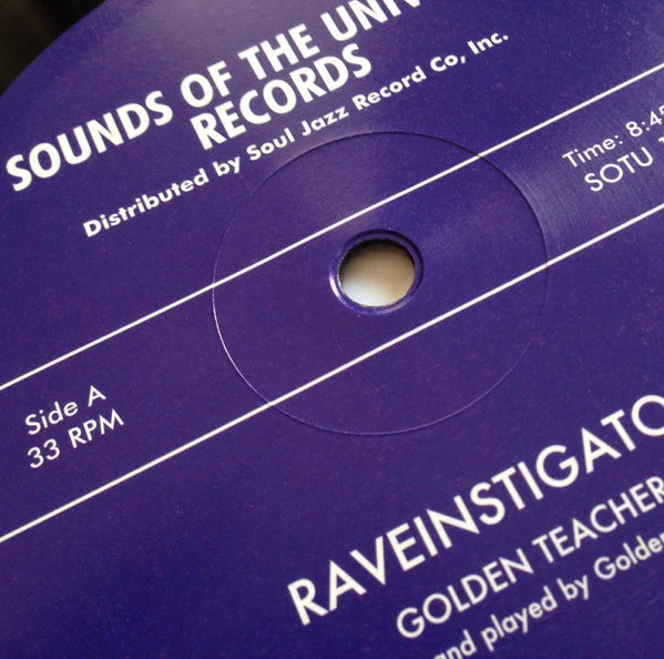 GOLDEN TEACHER, Raveinstigator / Divine (Sounds Of The Universe ; SOTU 13, UK 2016 Reissue, Plain Sleeve, Repressed edition of 300 copies in plain white cover.) 12" /EX
