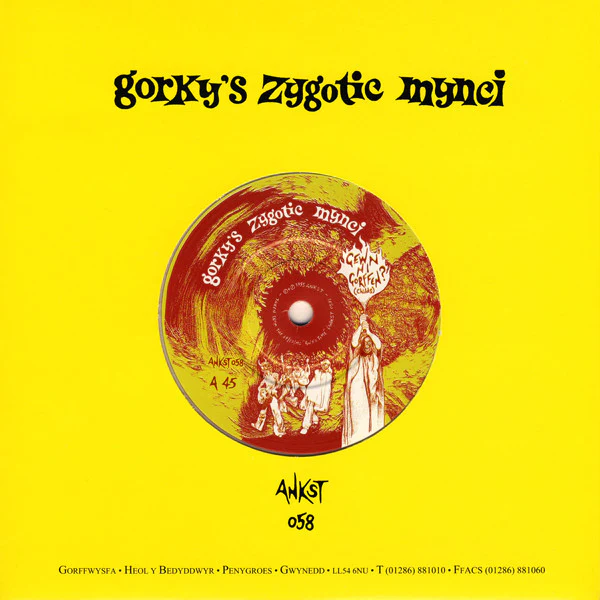 GORKY'S ZYGOTIC MYNCI, Gewn Ni Gorffen / 12 Impressionistic Soundscapes (ANKST; ANKST 058, US 1995, Die Cut Sleeve, Clear Vinyl) 7" VG+/EX
