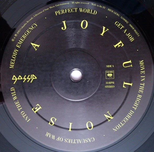 GOSSIP, A Joyful Noise (Columbia; 88691982651, Europe 2000s Reissue, Inner) LP VG+/VG - Image 3