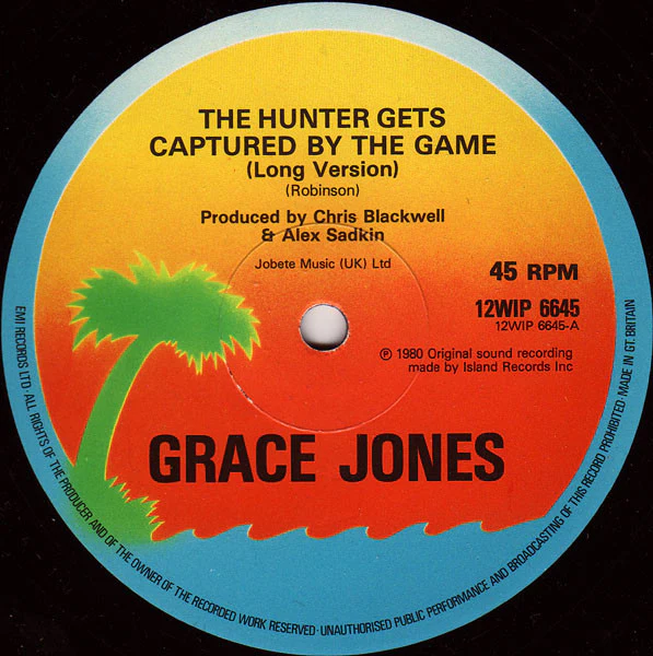 GRACE JONES, The Hunter Gets Captured By The Game (Island Records; 12WIP 6645, UK 1980) LP VG/VG - Image 3