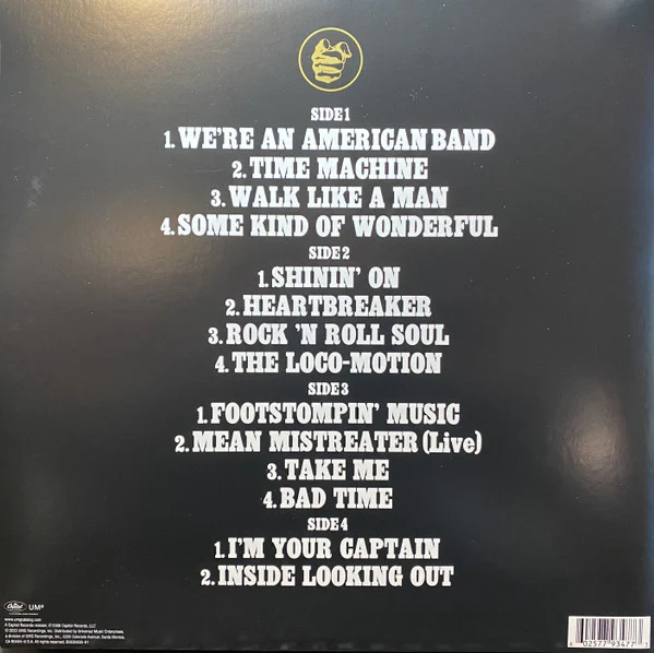 GRAND FUNK RAILROAD, Greatest Hits (Capitol Records; B0030635-01 LP01, US 2020, Gatefold), SALE - Up to 50% Off the Original Price  2xLP NEW/NEW - Image 2