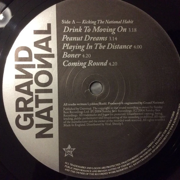 GRAND NATIONAL, Kicking The National Habit (Sunday Best Recordings; sbestlp3, UK 2004) LP G+/VG - Image 3