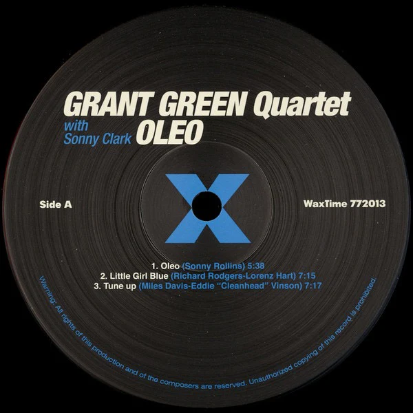 GRANT GREEN QUARTET WITH SONNY CLARK, Oleo (Wax Time; 772013, Spain 2015 Reissue, Limited Edition) LP NEW/NEW - Image 3