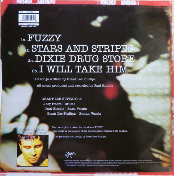 GRANT LEE BUFFALO, Fuzzy (Slash; LASHX 46, UK & Europe 1993, Promo Sticker On Label And Back Sleeve, Stereo) 12" VG+/VG+ - Image 2
