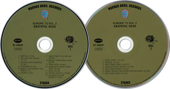 GRATEFUL DEAD*, Europe '72 Vol. 2 (Rhino Records; R2 528639, US 2011, Booklet) 2xCD G+/VG+ - Image 3