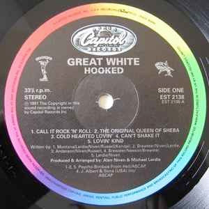 GREAT WHITE, Hooked ([pias]; PIASC1081LP, USA & Europe 2025 Reissue, Inner) LP EX/EX - Image 3