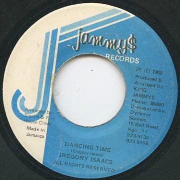GREGORY ISAACS, Dancing Time (Jammy's Records; , Jamaica 1988) 7" /VG+