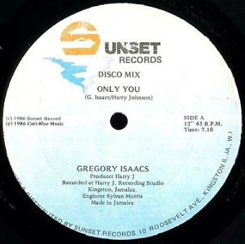 GREGORY ISAACS, Only You (Sunset Records; , Jamaica 1986, Company Sleeve) LP VG+/VG+
