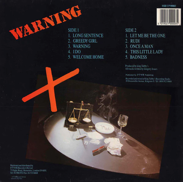 GREGORY ISAACS, Warning (Serious Business; SSB/LP/00003, UK 1990) LP VG+/VG+ - Image 2