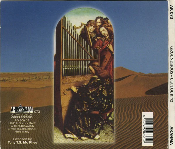 GROUNDHOGS, U.S. Tour '72 (Akarma; AK 073, Italy 1999, Digipak) CD VG+/VG+ - Image 2