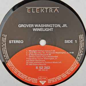 GROVER WASHINGTON, JR., Winelight (Elektra; ELK 52 262, Europe 1980 Reissue, Picture Sleeve, Inner) LP VG/VG - Image 3