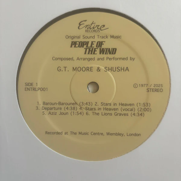 G.T. MOORE & SHUSHA, People Of The Wind (Entire Records; ENTRLP001, UK 2025 Reissue), SALE - Up to 50% Off the Original Price LP EX/EX - Image 3