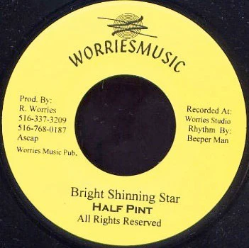 HALF PINT, Bright Shinning Star (Worries Music; , US 1990s), SALE - Up to 50% Off the Original Price  7" /EX