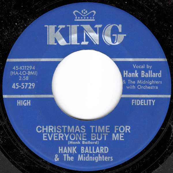 HANK BALLARD & THE MIDNIGHTERS, Santa Claus Is Coming / Christmas Time For Everyone But Me (King Records; 45-5729, US 1963, Company Sleeve, Large Centre) 7" VG/VG+ - Image 2