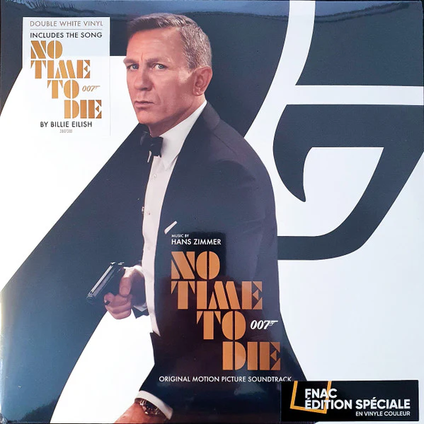 HANS ZIMMER, No Time To Die (Original Motion Picture Soundtrack) (Decca; 3807388, UK 2021, Gatefold, 2 Inners & Insert, Limited Edition, White Vinyl) 2xLP EX/EX