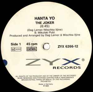 HANTA YO, The Joker (ZYX Records; ZYX 6266-12, Germany 1989) 12" VG+/VG - Image 3