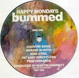 HAPPY MONDAYS, Bummed (Factory; FACT 220, UK 1988, Non-Embossed Sleeve, Inner, Lyntone Press.) LP VG+/VG+ - Image 3