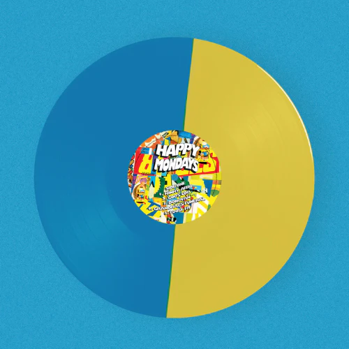 HAPPY MONDAYS, Pills ‘n’ Thrills and Bellyaches - Dinked Edition (London Records Ltd.; LMS1725737, Europe 2026 Reissue, Yellow + Blue Split Colour Vinyl, Numbered Limited Edition of 1000, Di LP NEW/NEW - PRE-ORDER - Image 3