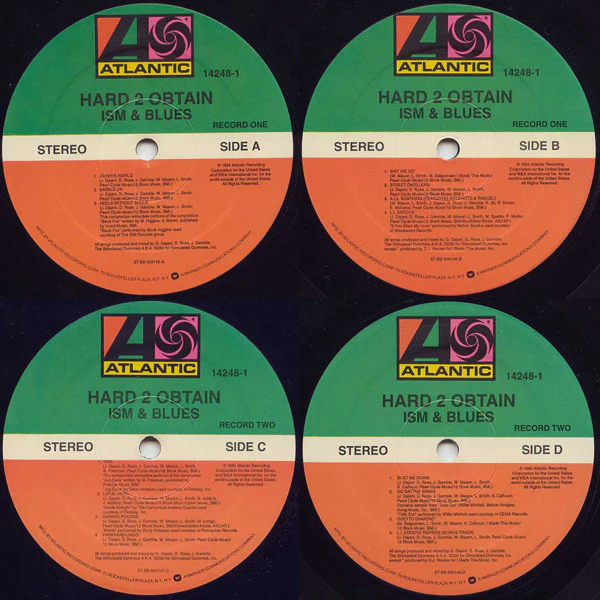 HARD 2 OBTAIN, Ism & Blues (Atlantic; 14248-1, US 1994, No Insert) 2xLP VG/G+ - Image 3