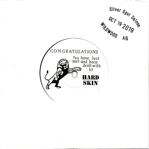 HARD SKIN, Beer & Fags 2019 (JT Classics ; CLASS014, UK 2019, Picture Sleeve, Stamped Inner Sleeve, Insert, Stickered Sleeve, Single Sided, Limited Edition Of 80) 7" EX/EX - Image 3