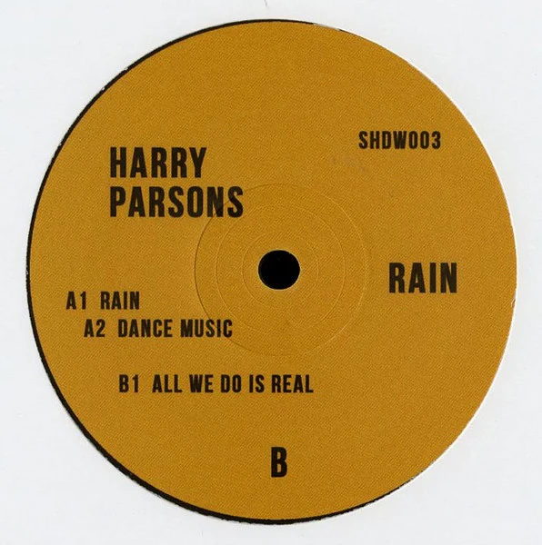 HARRY PARSONS, Rain (Shadow City Records; SHDW003, UK 2017), SALE - Up to 50% Off the Original Price  12" /VG