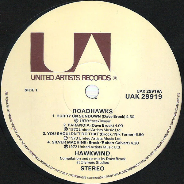 HAWKWIND, Roadhawks (UA; UAK29919, UK 1977 Reissue, Gatefold, No Poster, No Sticker) LP VG/VG+ - Image 3
