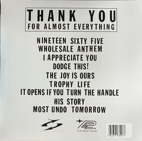 HEADACHE, Thank You For Almost Everything (PLZ Make It Ruins; PLZ056LP, UK 2025, Picture Sleeve, Black Inners, Poster) 2xLP VG+/EX - Image 2