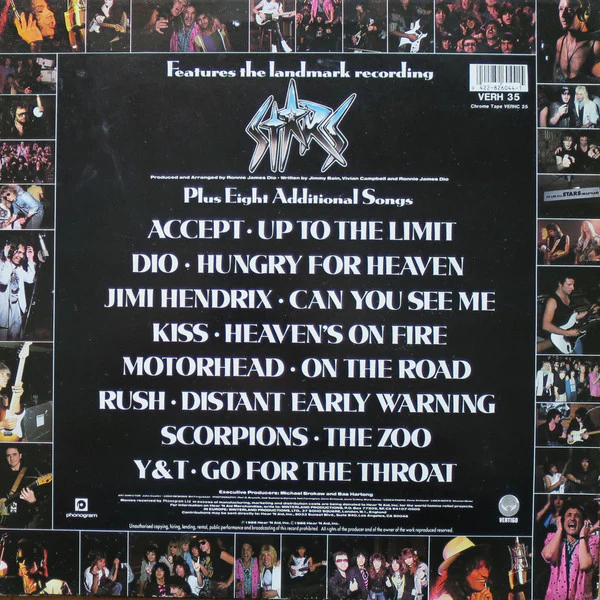 HEAR'N AID, Hear'n Aid (Vertigo ; VERH 35, UK 1986, Promo Stamped, Inner) LP VG/VG - Image 2