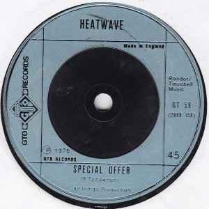 HEATWAVE, Ain't No Half Steppin' / Special Offer (GTO; GT 59, UK 1976) 7" /G+ - Image 2