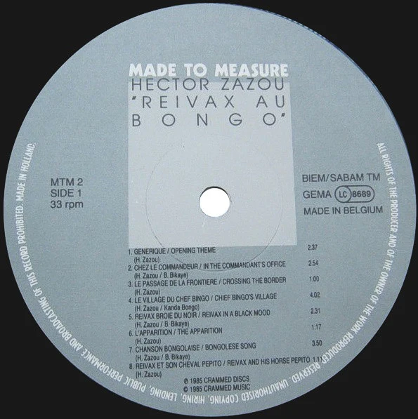 HECTOR ZAZOU, Reivax Au Bongo - Made to Measure 2 (Crammed Discs; MTM 2LP, Belgium 1985) LP VG/VG - Image 3