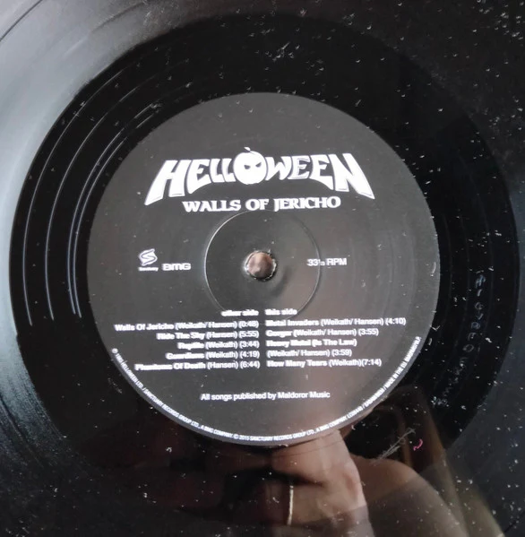 HELLOWEEN, Walls Of Jericho (Sanctuary Records; BMGRM078LP, UK 2015 Reissue, 180 Gram Vinyl) LP VG+/VG+ - Image 3