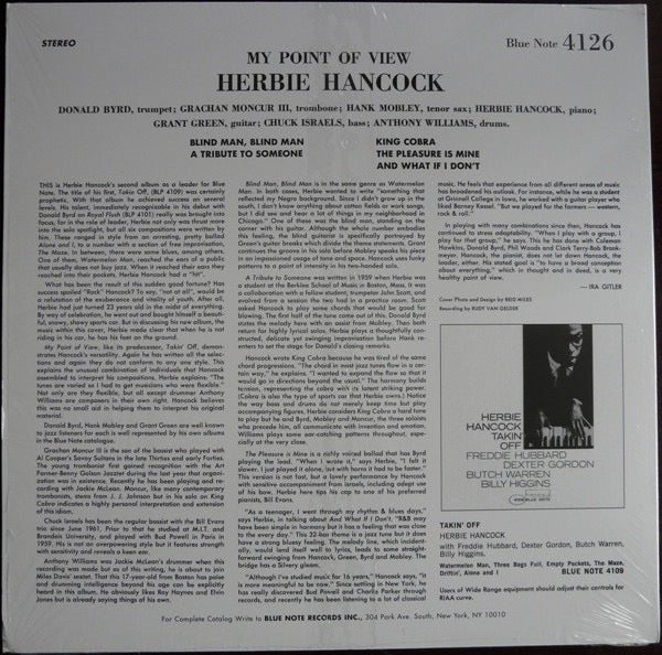 HERBIE HANCOCK, My Point Of View (Blue Note; BLP 4126, US 2008 Reissue) LP VG+/VG+ - Image 2