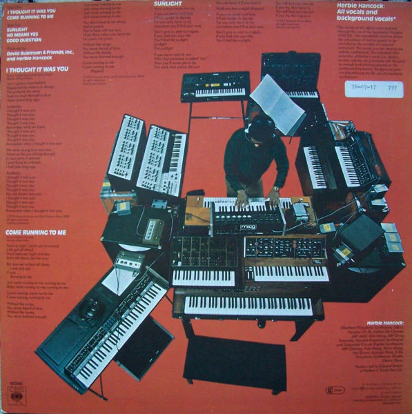 HERBIE HANCOCK, Sunlight (CBS Orange/Yellow; CBS 82240, CBS 82240, Europe 1978, Inner) LP VG/G+ - Image 2