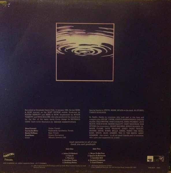 HERE AND NOW, Been and Gone (Cold Harbour Records; COLDLP 002, UK 1986) LP G+/G+ - Image 2