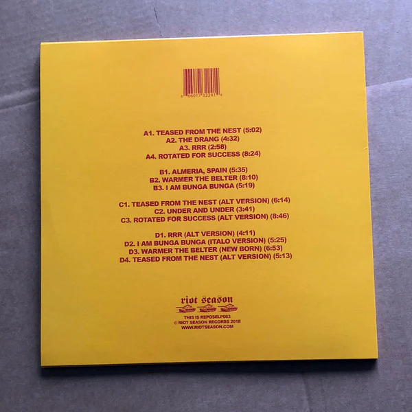 HEY COLOSSUS, RRR (Riot Season ; REPOSELP063, UK 2018 Reissue, Insert, Ltd to 500, bonus LP of unused mixes & alternative takes) 2xLP VG/VG+ - Image 2