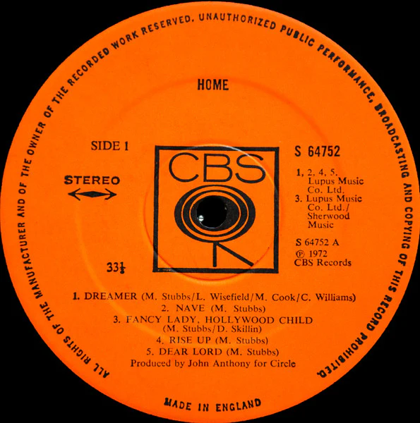 HOME, Home (CBS; 64752, UK 1972, Cliff Williams of AC/DC) LP G+/G+ - Image 3