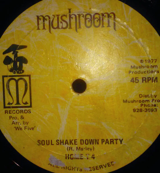 HOME T, Soul Shake Down Party / Stop Children (Watch This Sound) (Mushroom; , Jamaica 1977, Company Sleeve) LP VG/VG - Image 2