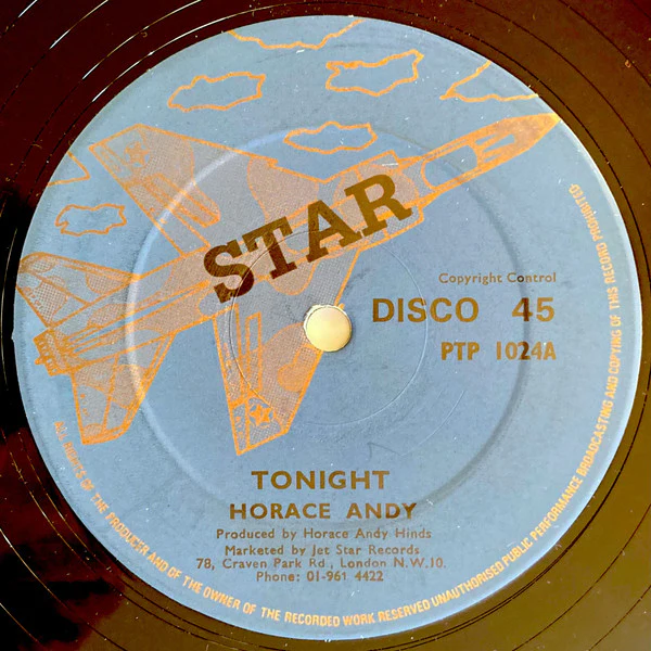HORACE ANDY, Tonight / Don't Let Problems Get You Down (Star; PTP 1024, UK 1979) 12" /VG