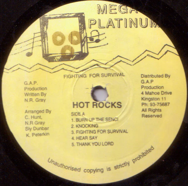 HOT ROCKS, Fighting For Survival (Mega Platinum; none, Jamaica ), SALE - Up to 50% Off the Original Price  LP VG/VG - Image 3