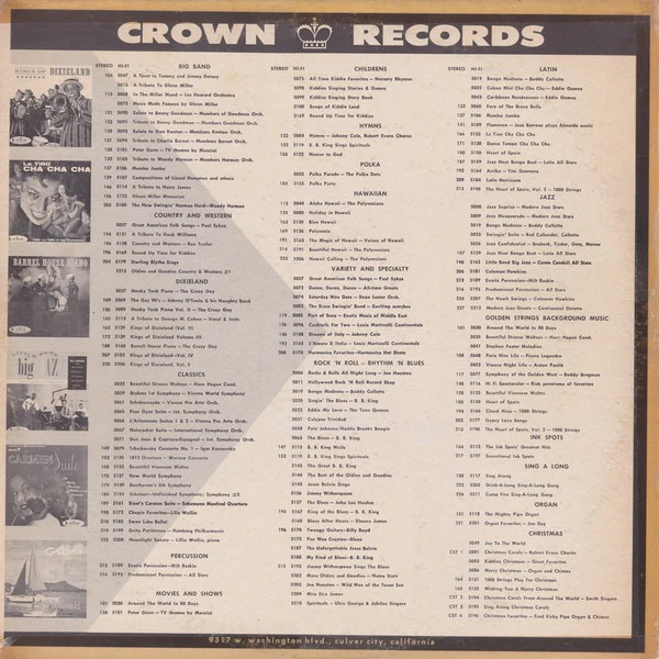 HOWLING WOLF, Howling Wolf Sings The Blues (Crown Records; CLP 5240, US 1962, Pasteback Sleeve), SALE - Up to 50% Off the Original Price  LP G+/G+ - Image 2