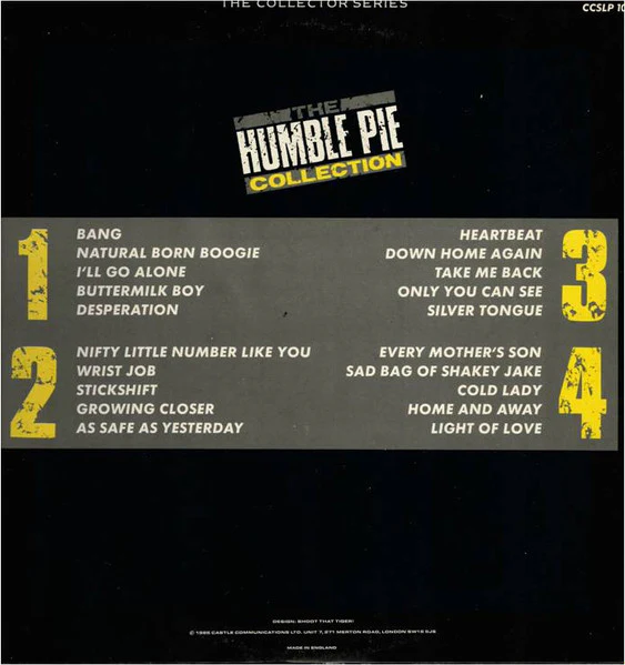 HUMBLE PIE, The Humble Pie Collection (Castle Communications; CCSLP 104, UK & Europe 1985, Gatefold) 2xLP VG/VG+ - Image 2