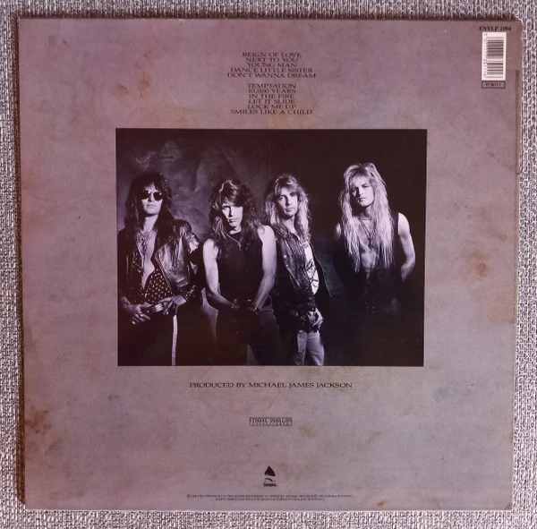 HURRICANE, Slave To The Thrill (Enigma; ENVLP 1004, UK 1990, Insert) LP G/VG - Image 2